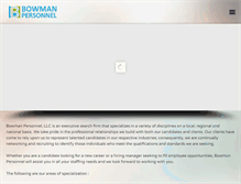 Tablet Screenshot of bowmanpersonnel.com